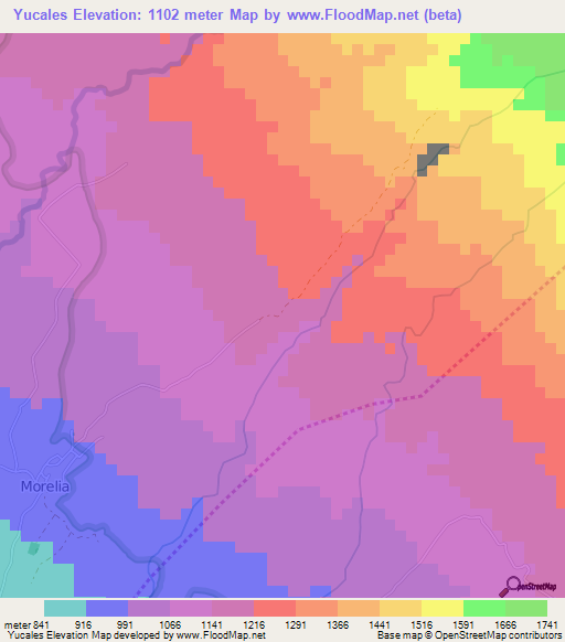 Yucales,Guatemala Elevation Map