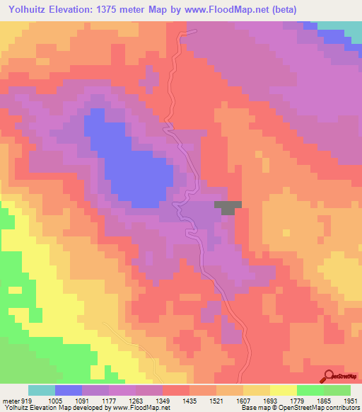 Yolhuitz,Guatemala Elevation Map