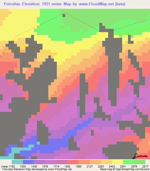 Yolcultac,Guatemala Elevation Map