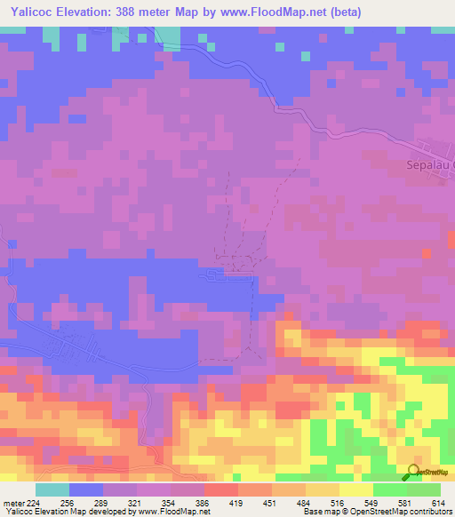 Yalicoc,Guatemala Elevation Map