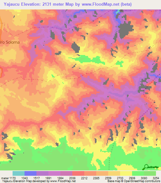 Yajaucu,Guatemala Elevation Map