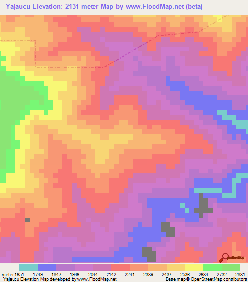 Yajaucu,Guatemala Elevation Map