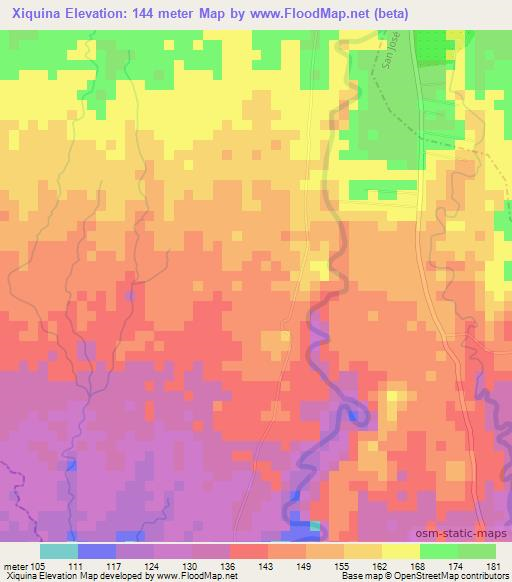 Xiquina,Guatemala Elevation Map