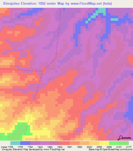 Ximajuleu,Guatemala Elevation Map