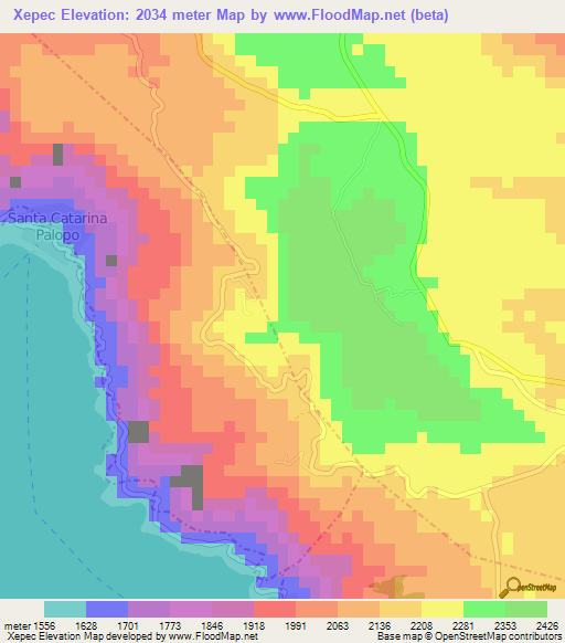 Xepec,Guatemala Elevation Map