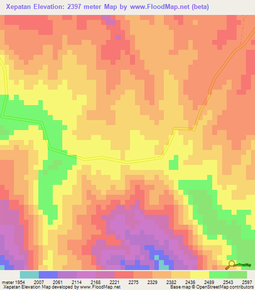 Xepatan,Guatemala Elevation Map