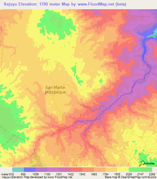 Xejuyu,Guatemala Elevation Map