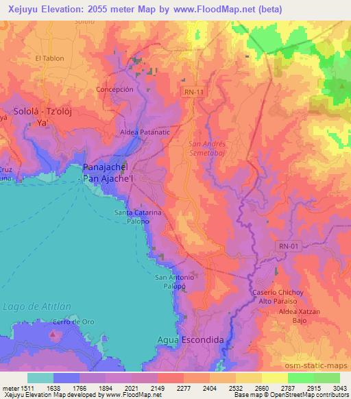 Xejuyu,Guatemala Elevation Map