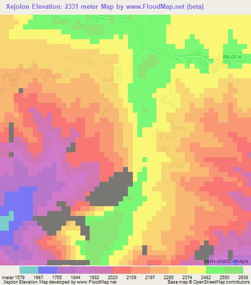 Xejolon,Guatemala Elevation Map