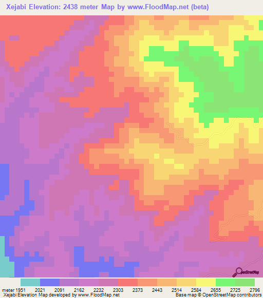 Xejabi,Guatemala Elevation Map