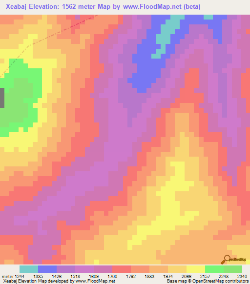 Xeabaj,Guatemala Elevation Map