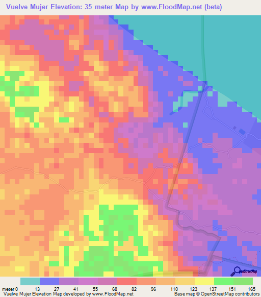 Vuelve Mujer,Guatemala Elevation Map