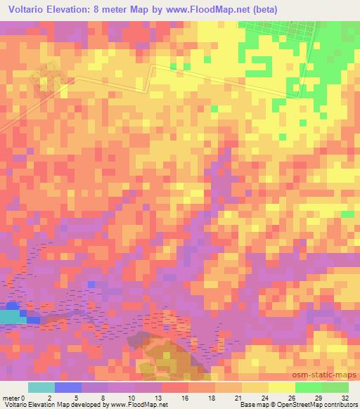 Voltario,Guatemala Elevation Map