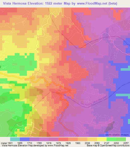 Vista Hermosa,Guatemala Elevation Map