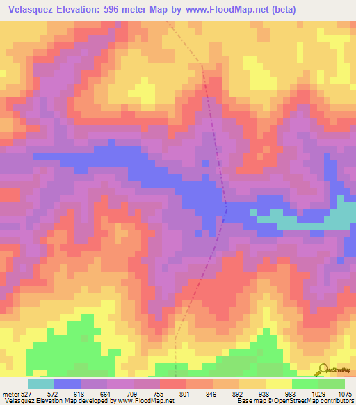 Velasquez,Guatemala Elevation Map