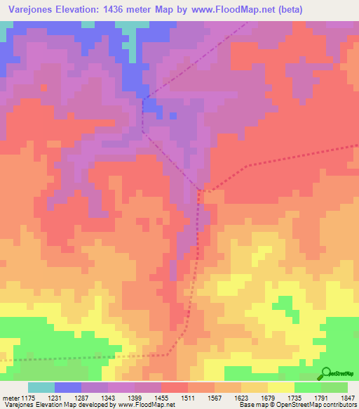 Varejones,Guatemala Elevation Map