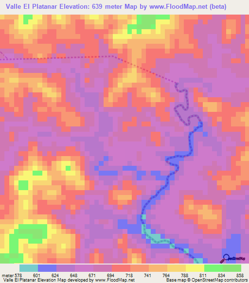 Valle El Platanar,Guatemala Elevation Map