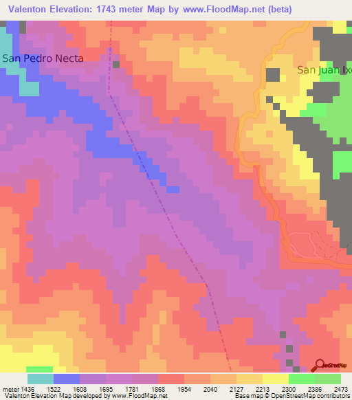 Valenton,Guatemala Elevation Map