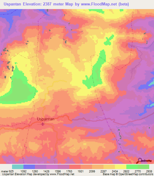 Uspantan,Guatemala Elevation Map