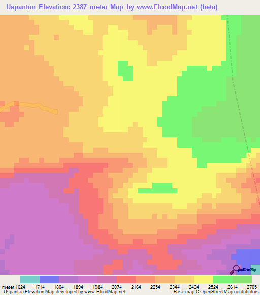 Uspantan,Guatemala Elevation Map