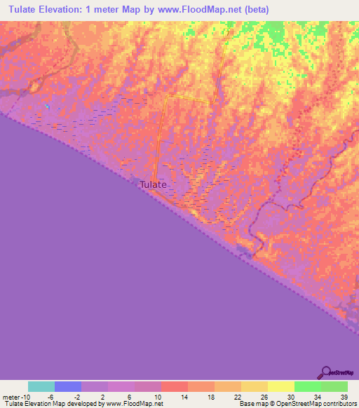 Tulate,Guatemala Elevation Map