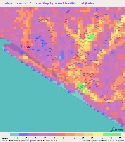 Tulate,Guatemala Elevation Map