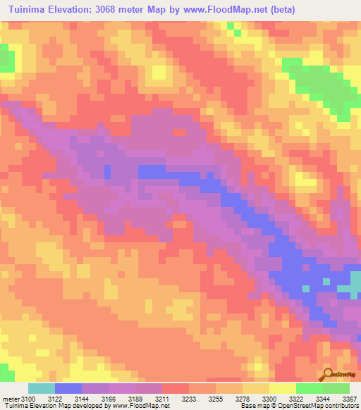 Tuinima,Guatemala Elevation Map