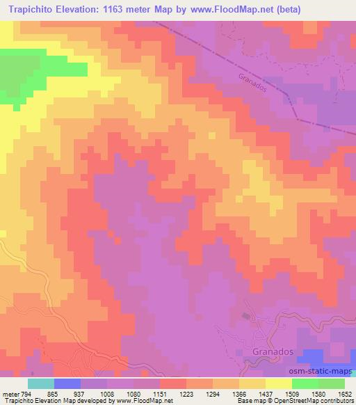 Trapichito,Guatemala Elevation Map