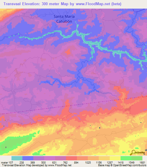 Transvaal,Guatemala Elevation Map