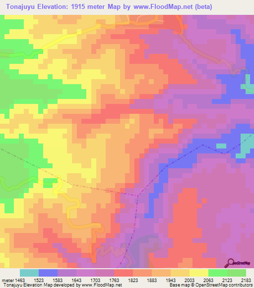 Tonajuyu,Guatemala Elevation Map