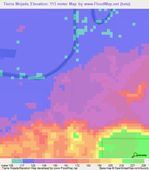 Tierra Mojada,Guatemala Elevation Map