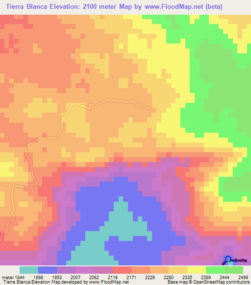 Tierra Blanca,Guatemala Elevation Map