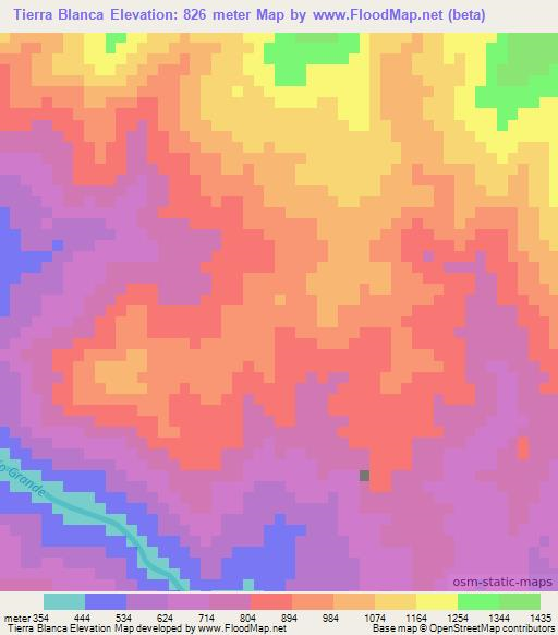 Tierra Blanca,Guatemala Elevation Map