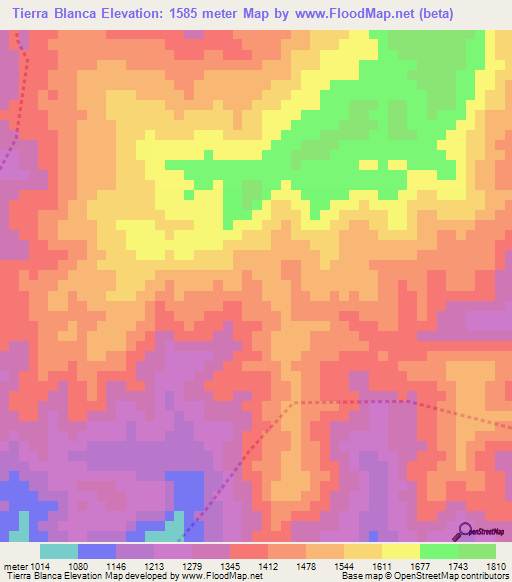 Tierra Blanca,Guatemala Elevation Map