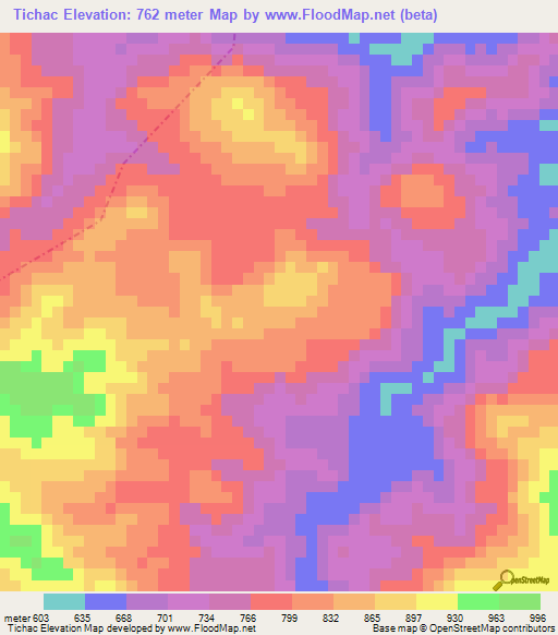 Tichac,Guatemala Elevation Map