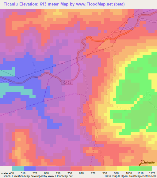 Ticanlu,Guatemala Elevation Map