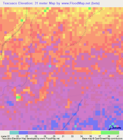 Texcuaco,Guatemala Elevation Map