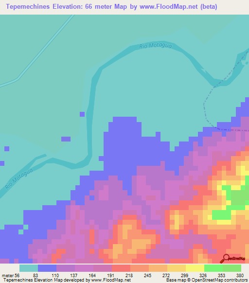 Tepemechines,Guatemala Elevation Map