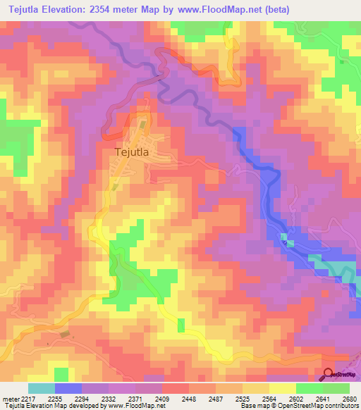 Tejutla,Guatemala Elevation Map