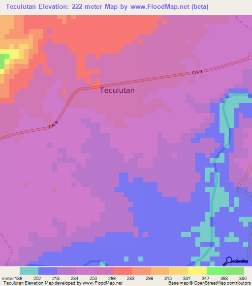 Teculutan,Guatemala Elevation Map