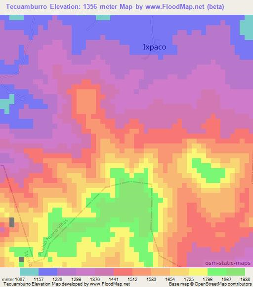 Tecuamburro,Guatemala Elevation Map