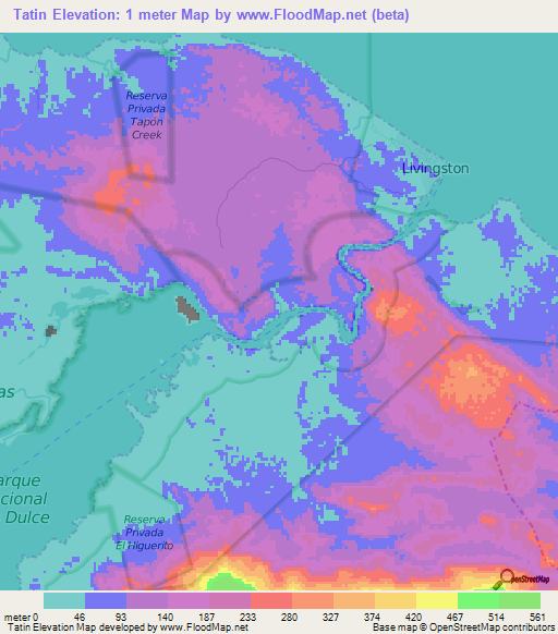 Tatin,Guatemala Elevation Map