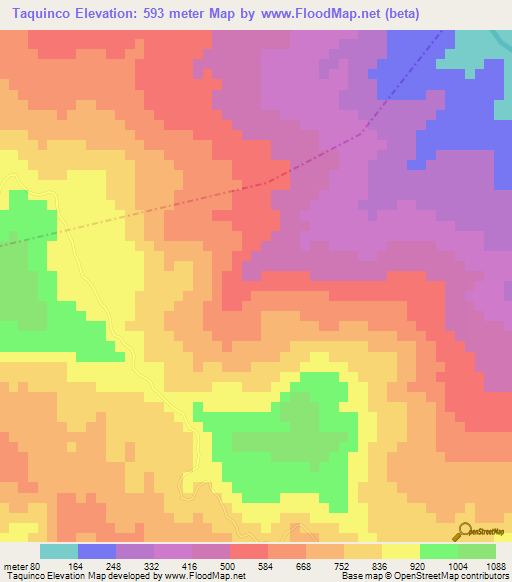 Taquinco,Guatemala Elevation Map