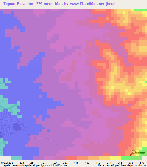 Tapata,Guatemala Elevation Map