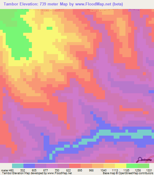 Tambor,Guatemala Elevation Map