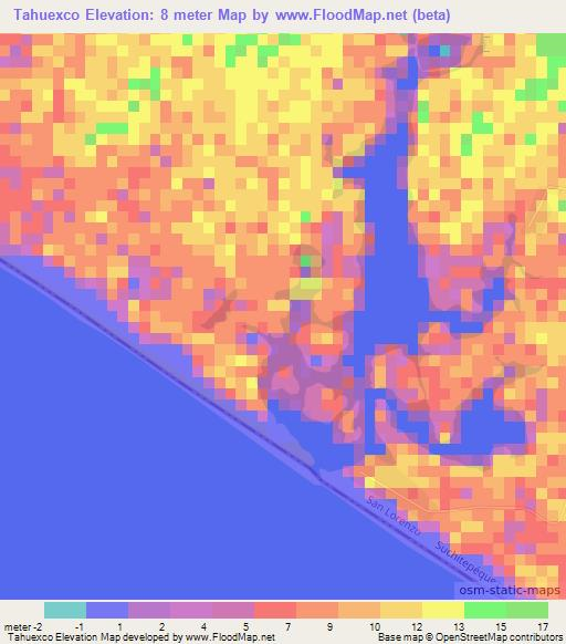 Tahuexco,Guatemala Elevation Map