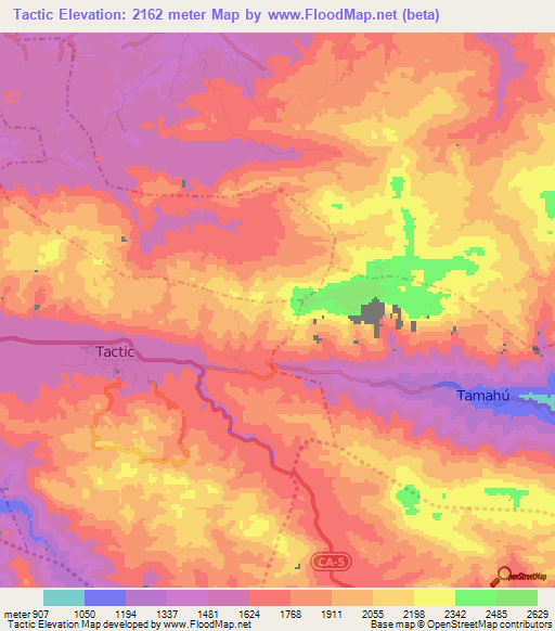 Tactic,Guatemala Elevation Map