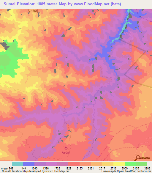 Sumal,Guatemala Elevation Map