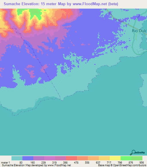 Sumache,Guatemala Elevation Map