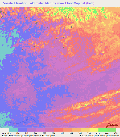 Sosela,Guatemala Elevation Map